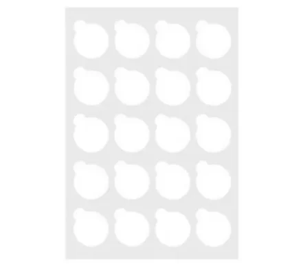 Naklejki pod klej białe 100 szt.