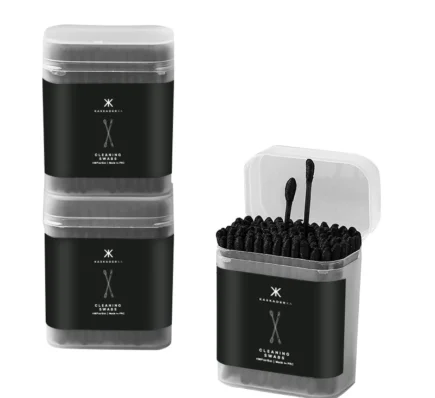 Patyczki kosmetyczne higieniczne CZARNE Cleaning Swabs 100 szt. KASKADERKA®