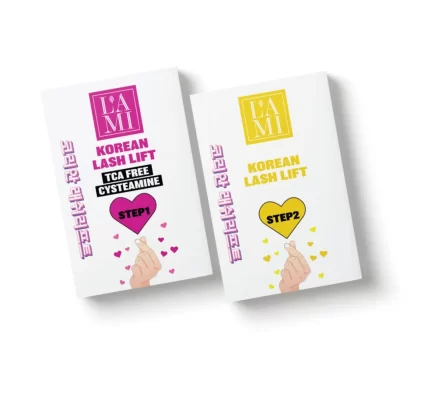 Korean Lash Lift Step 1-2 LAMI LASHES – preparaty do koreańskiego liftingu rzęs i brwi w saszetkach (krok 1 i 2) 2 ml