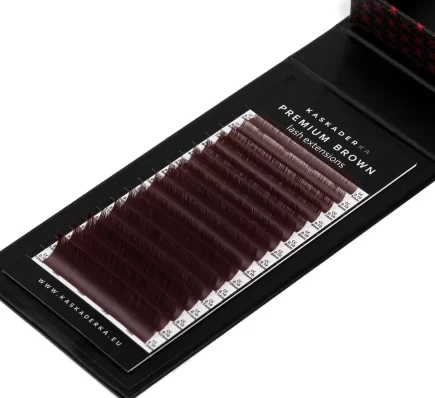 GLINTVEIN PREMIUM BROWN KASKADERKA® – Brązowe rzęsy do przedłużania