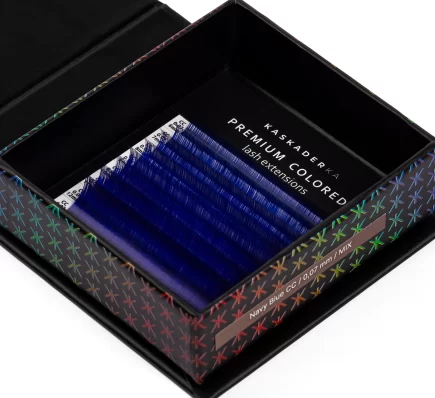 NAVY BLUE PREMIUM COLORED KASKADERKA® – Kolorowe rzęsy do przedłużania granatowy