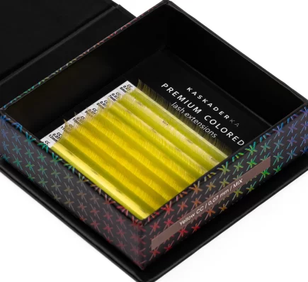 YELLOW PREMIUM COLORED KASKADERKA® – Kolorowe rzęsy do przedłużania żółty