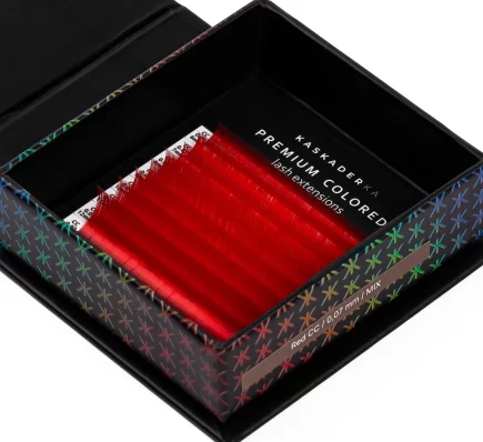 RED PREMIUM COLORED KASKADERKA® – Kolorowe rzęsy do przedłużania czerwony