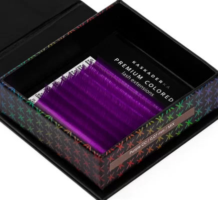 PURPLE PREMIUM COLORED KASKADERKA® – Kolorowe rzęsy do przedłużania fioletowy